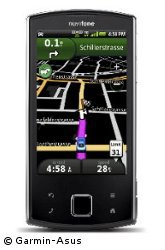 Wie ein reines Navi bietet das Garmin-Asus n&uuml;vifone A50 spezielle Features wie z.B. den Nachtmodus